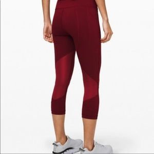 Lululemon Pace Rival Crop 22” Deep Rouge NWT